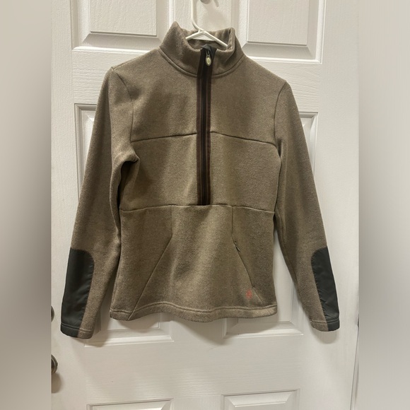 Isis Womans M Olive Green Quarter Zipper Jacket - Picture 1 of 8